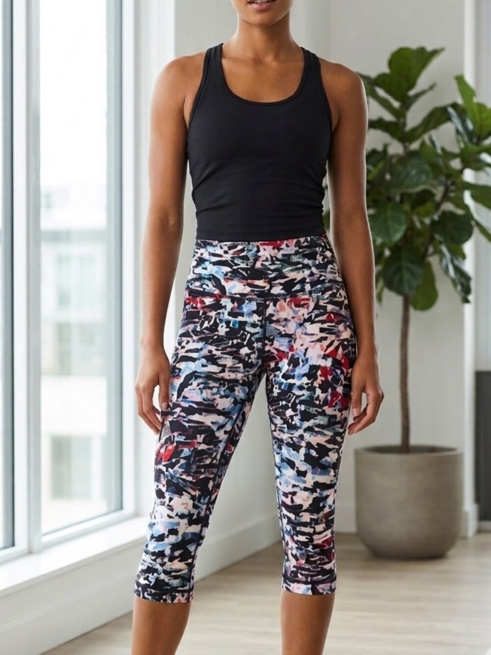 Lululemon Athletica Multicolor Abstract Print Leggings Women's Size 4